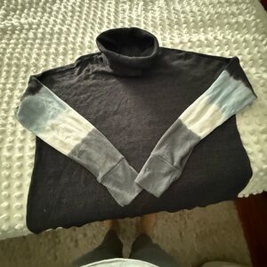 Michael Stars Black and Gray Turtleneck Sweater